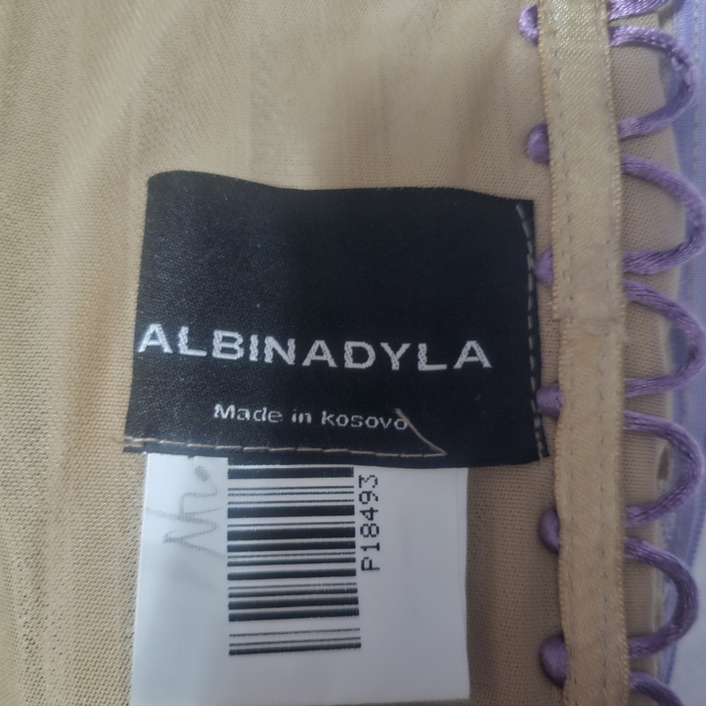Lavender Sequin Embellished Prom Gown Albina Dyla - Picture 4 of 6